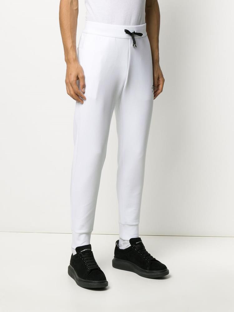 White Men's Armani Emporio Logo Patch Track Pants | FPCU0GW