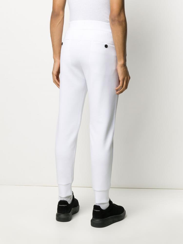 White Men's Armani Emporio Logo Patch Track Pants | FPCU0GW