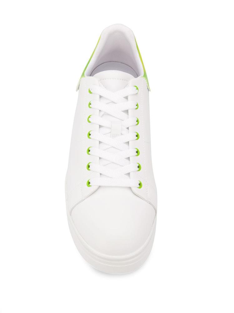 White Men's Armani Emporio Panelled Sneakers | PZ0YLAY