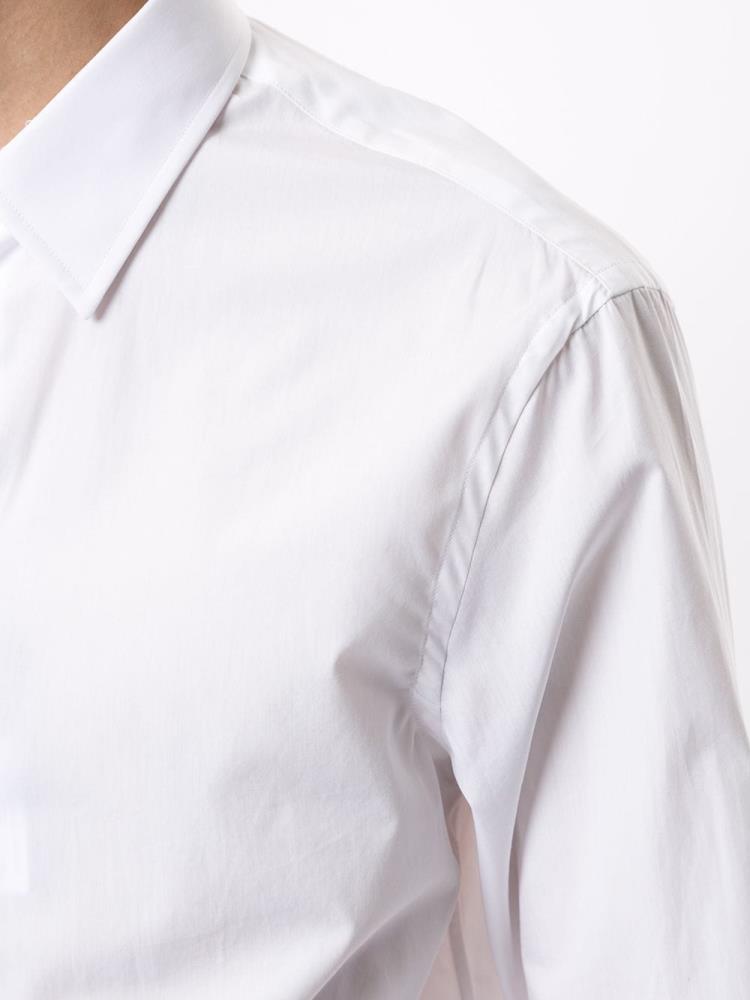 White Men's Armani Emporio Plain Shirts | 1OVD6MX