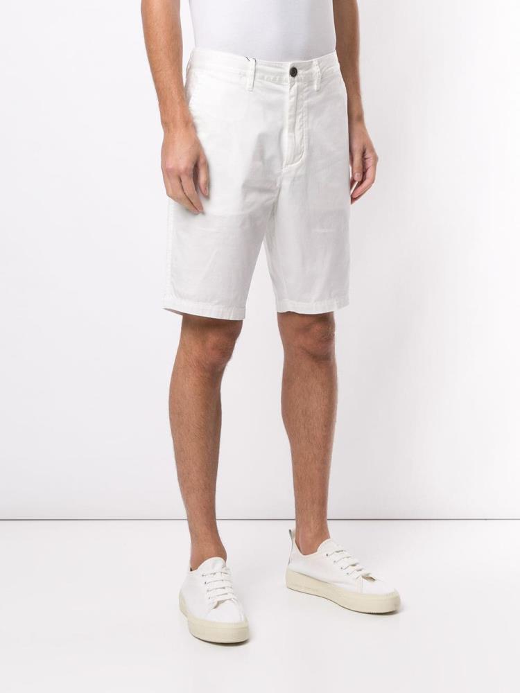 White Men's Armani Emporio Plain Bermuda Shorts Shorts | 2UGYTHK