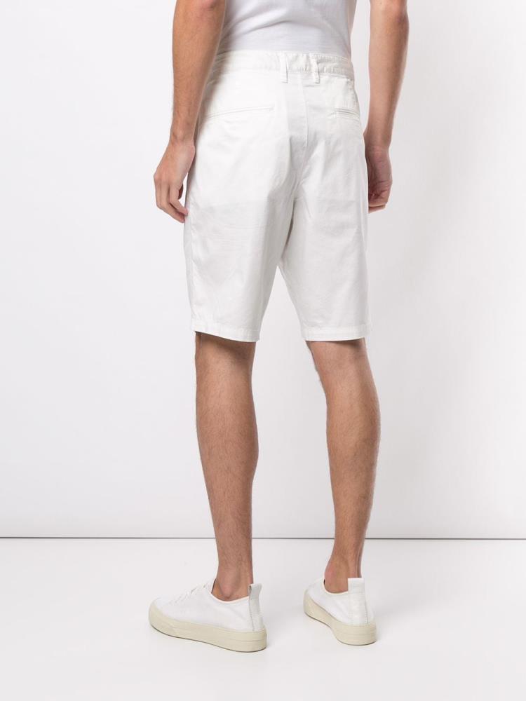 White Men's Armani Emporio Plain Bermuda Shorts Shorts | 2UGYTHK