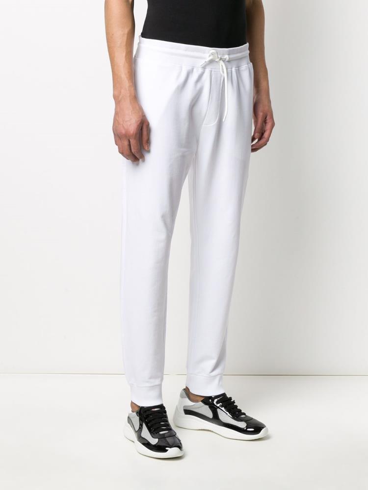 White Men's Armani Emporio Slim Fit Track Pants | FRQOKSQ