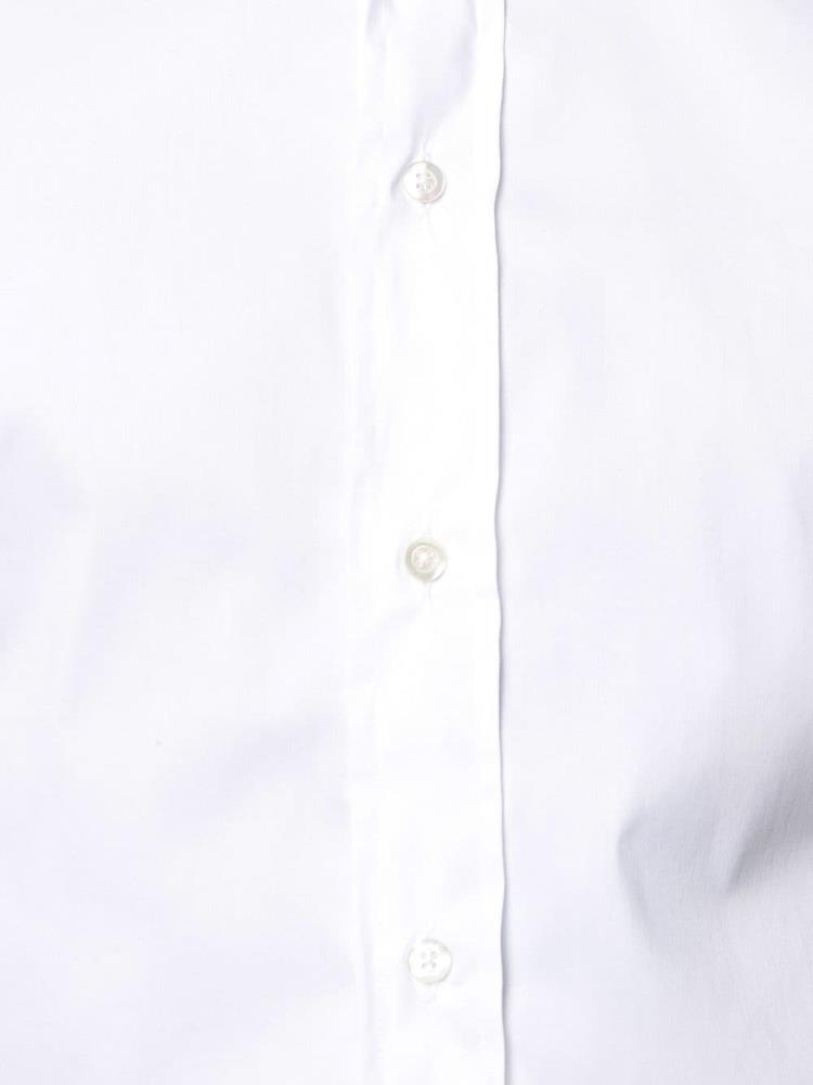 White Men's Armani Emporio Slim Fit Shirts | X41TEFR