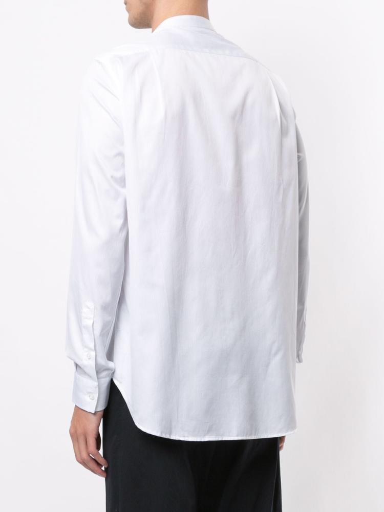 White Men's Armani Emporio Sprayed Detail Shirts | WSZTXLG