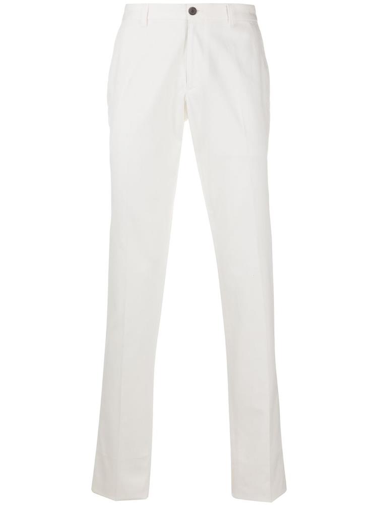 White Men\'s Armani Emporio Straight Leg Tailored Pants Pants | KHE5O4R