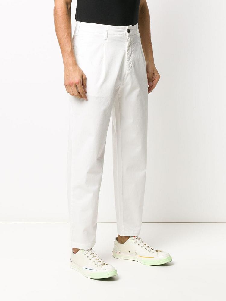 White Men's Armani Emporio Tapered Pants | XZ3MEU1