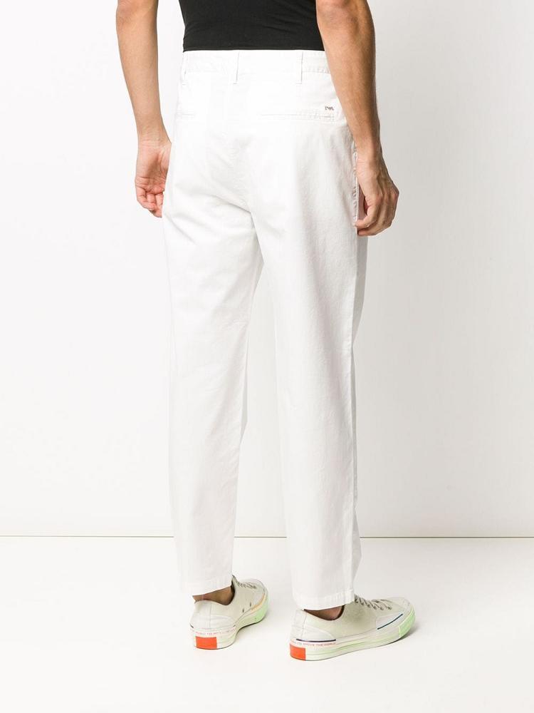 White Men's Armani Emporio Tapered Pants | XZ3MEU1