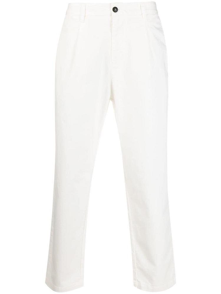 White Men\'s Armani Emporio Tapered Pants | XZ3MEU1