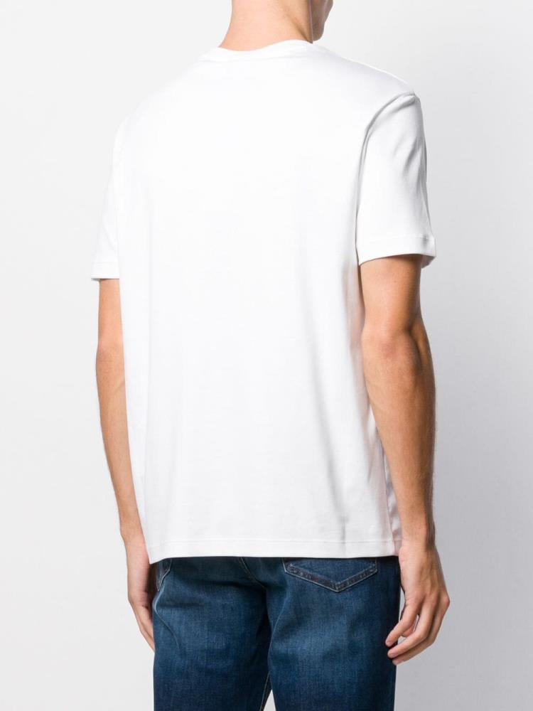 White Men's Armani Emporio Tokyo' Logo T Shirts | CDJH8FJ