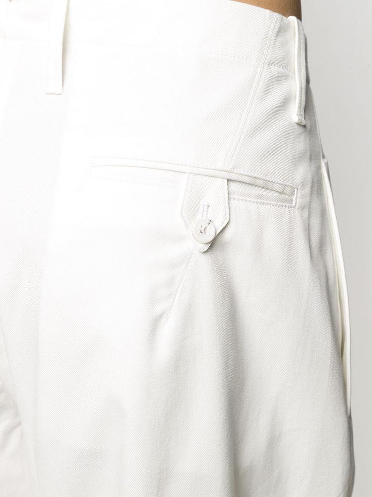 White Men's Armani Emporio Wide Leg Pants | NNVAB0H