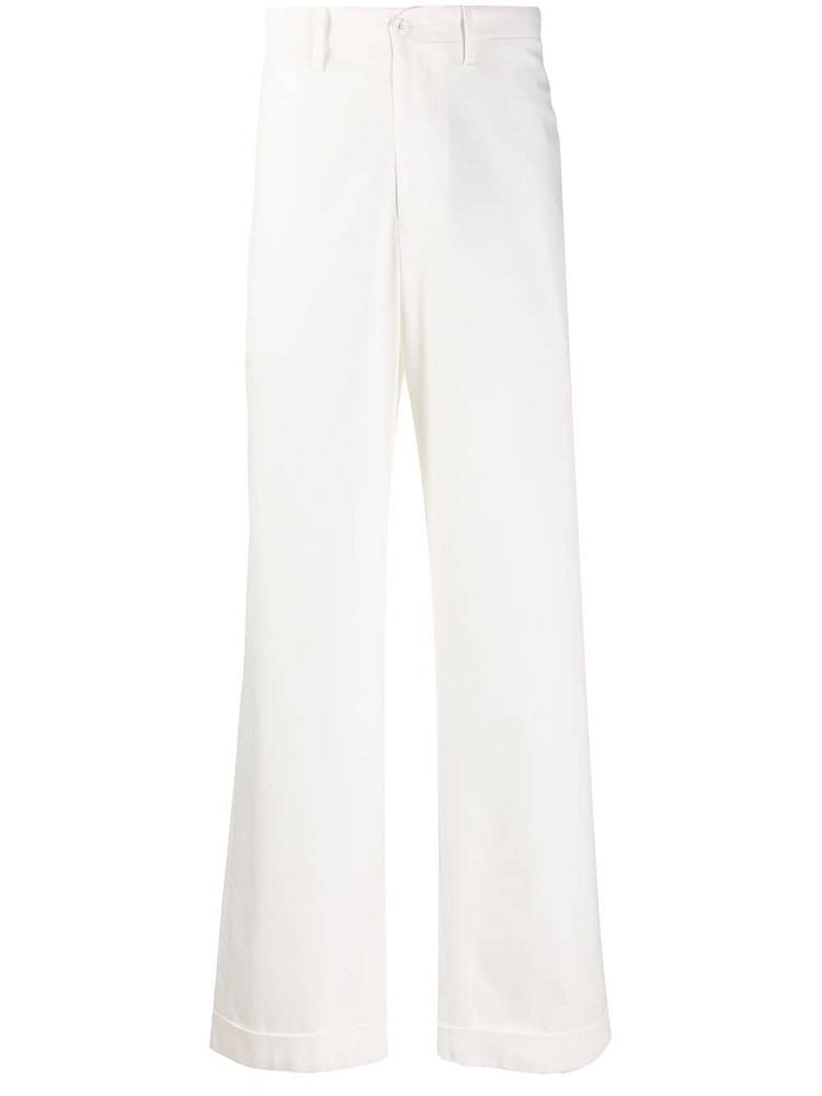 White Men\'s Armani Emporio Wide Leg Pants | NNVAB0H