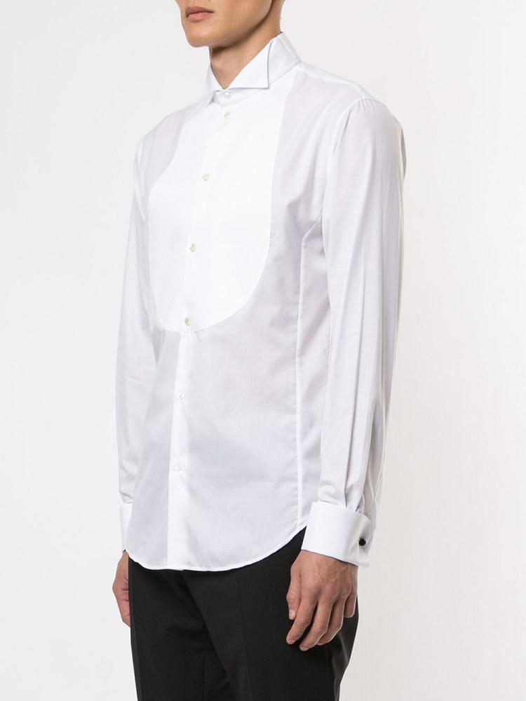 White Men's Giorgio Armani Classic Bib Shirts | L90H4FN