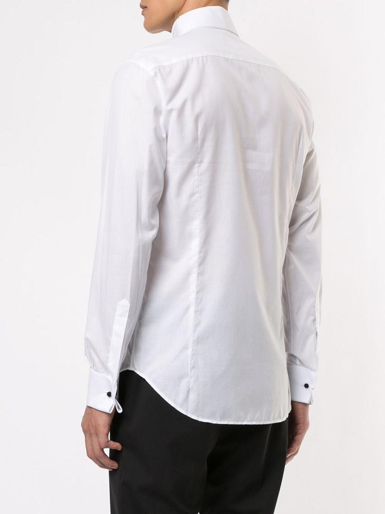 White Men's Giorgio Armani Classic Bib Shirts | L90H4FN