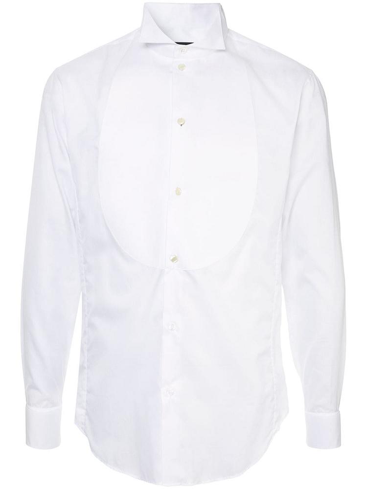 White Men\'s Giorgio Armani Classic Bib Shirts | L90H4FN