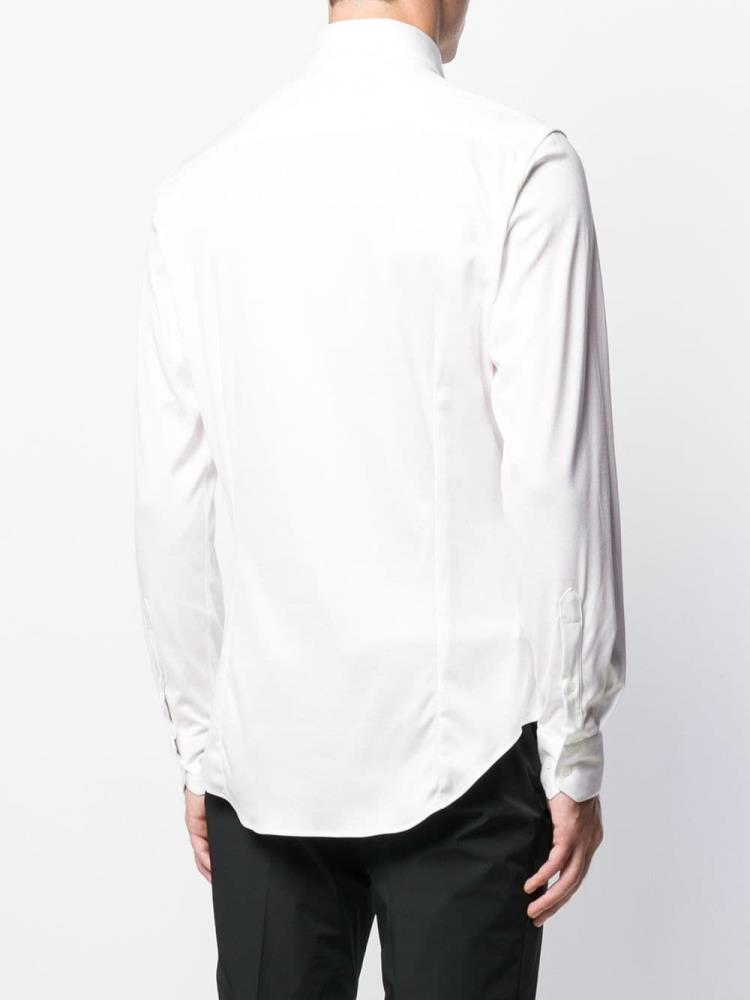 White Men's Giorgio Armani Classic Plain Shirts | N4P22K5