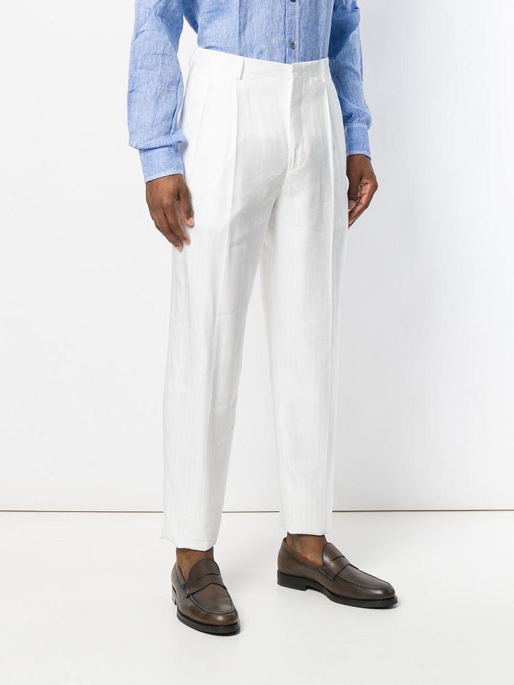 White Men's Giorgio Armani Loose Fit Pants | BSCS77Y