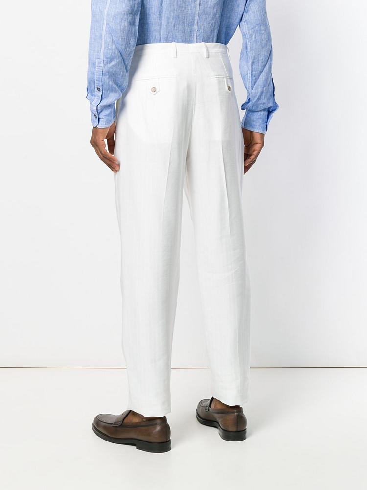 White Men's Giorgio Armani Loose Fit Pants | BSCS77Y