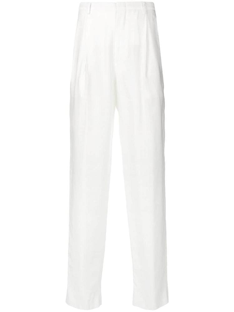 White Men\'s Giorgio Armani Loose Fit Pants | BSCS77Y