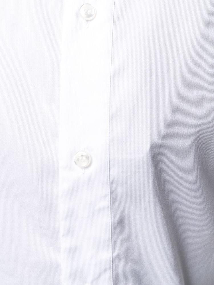 White Men's Giorgio Armani Mandarin Collared Shirts | G3ORS7O