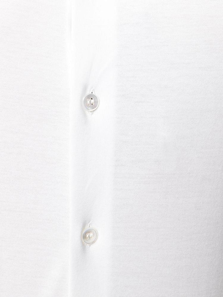 White Men's Giorgio Armani Plain Button Shirts | AQO9Z7T