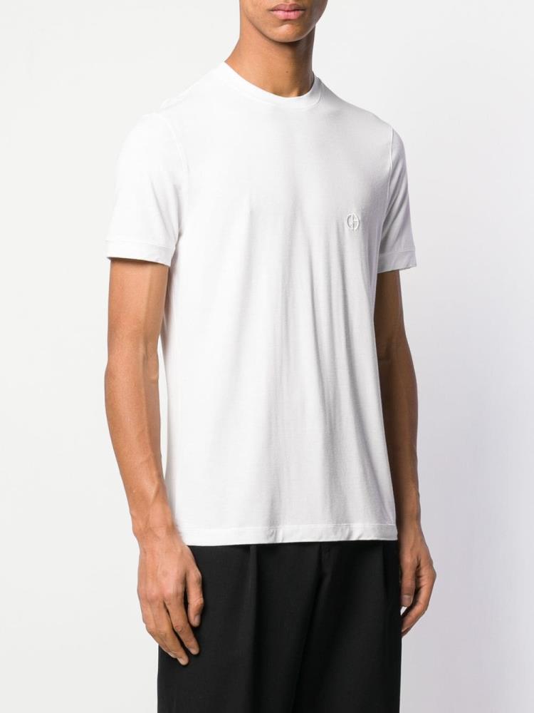 White Men's Giorgio Armani Slim Fit T Shirts | 9UTHWPM