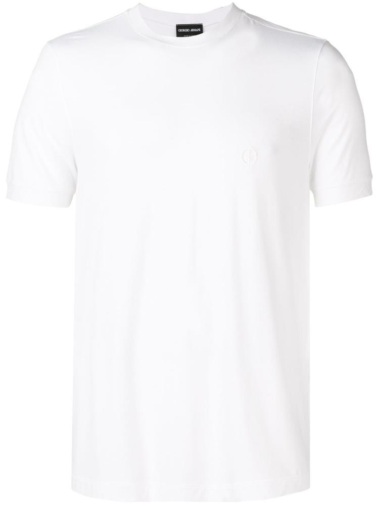 White Men\'s Giorgio Armani Slim Fit T Shirts | 9UTHWPM