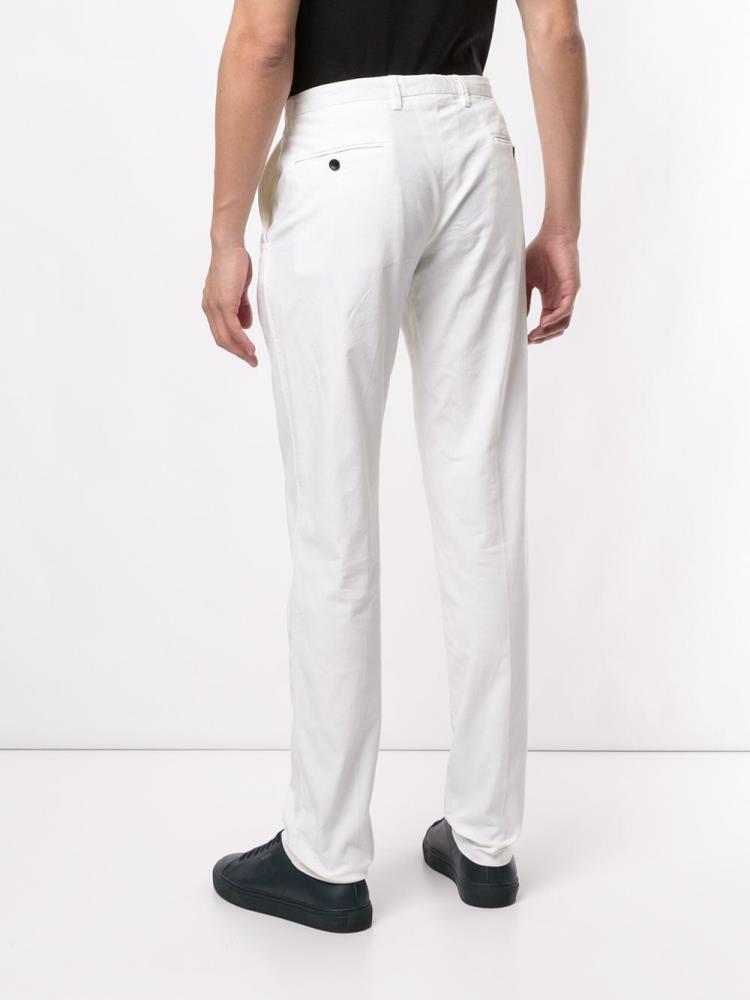 White Men's Giorgio Armani Straight Leg Chino Pants | IMODDEY