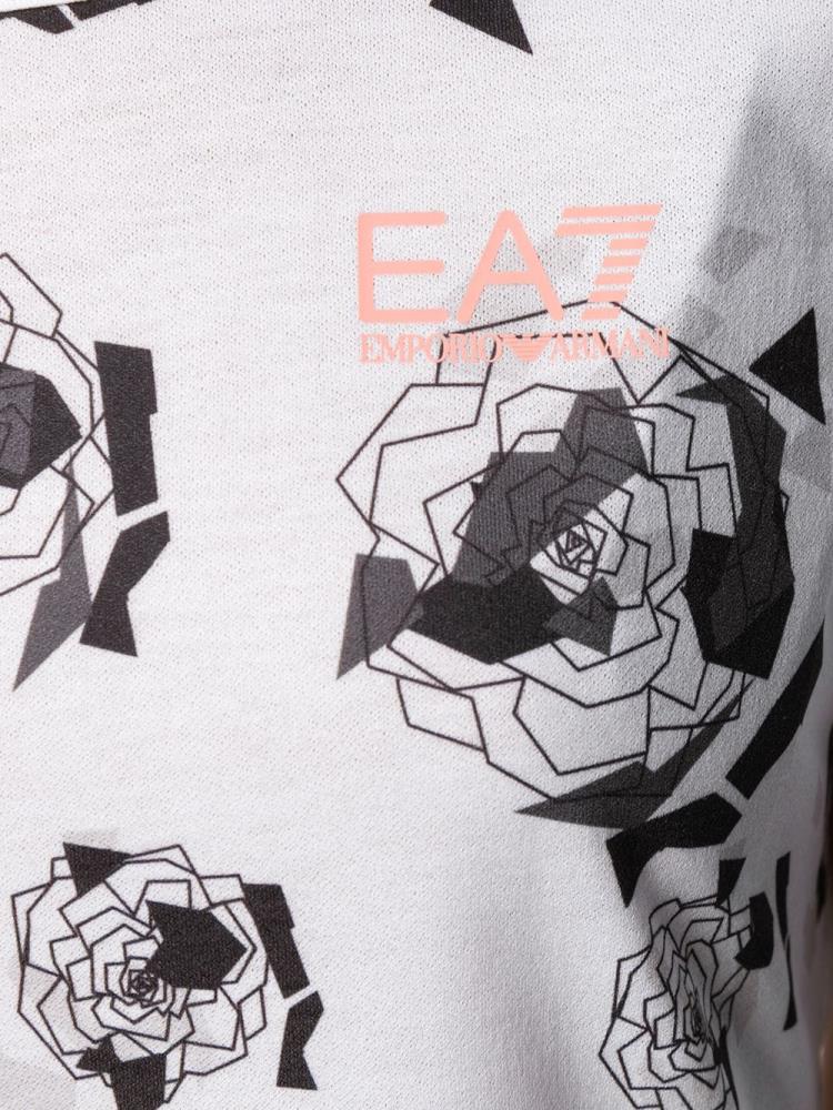 White Women's Ea7 Emporio Armani Print T Shirts | RYKAK2I