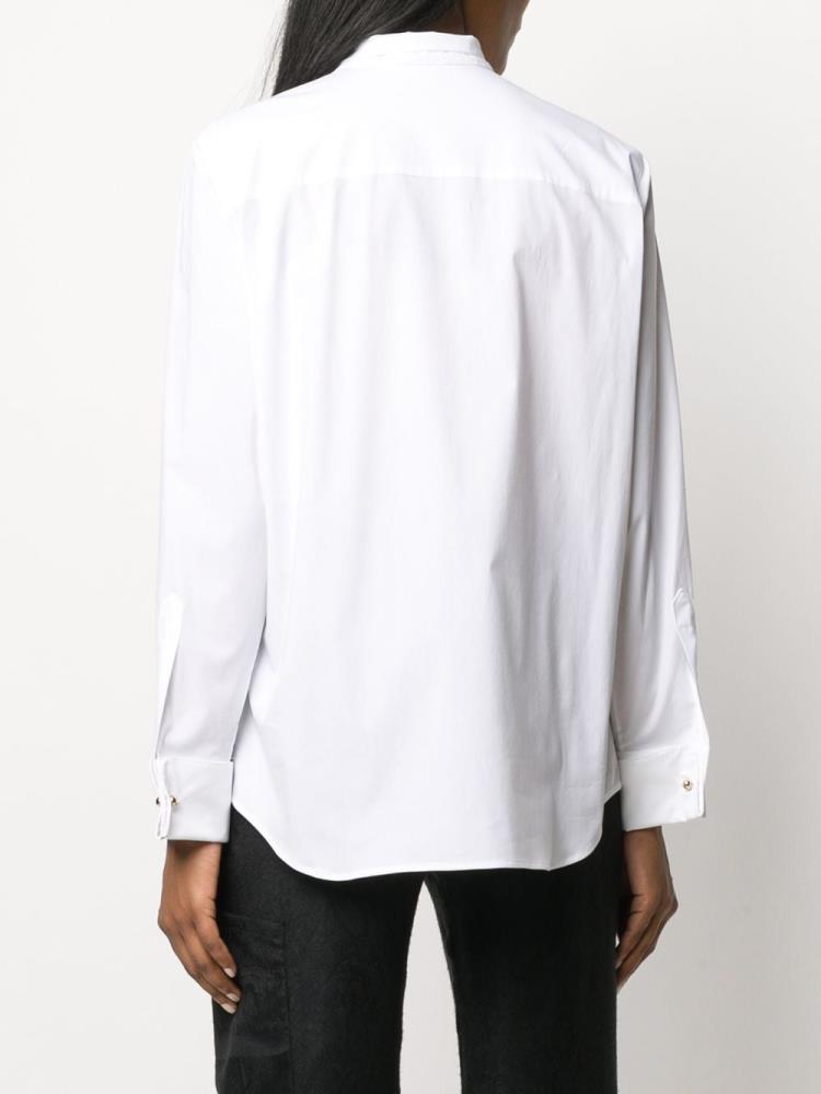 White Women's Armani Emporio Cutaway Collar Shirts | TCBVZWU