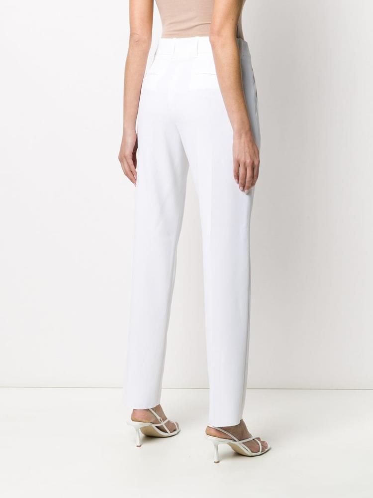 White Women's Armani Emporio High Rise Straight Leg Pants | PHCPY4I