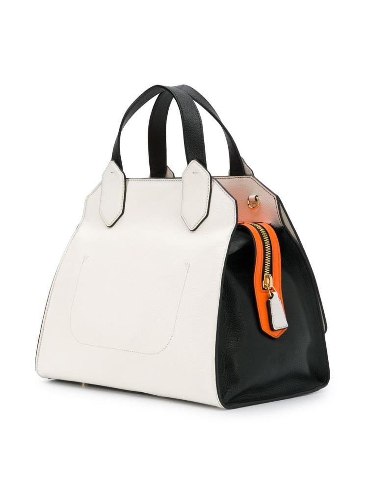 White Women's Armani Emporio Large Tote Bags | J0X84DI