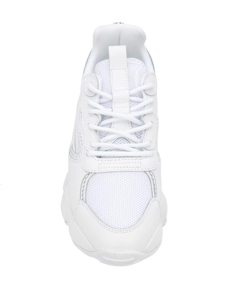 White Women's Armani Emporio Mesh Insert Chunky Sneakers | GV45XFP