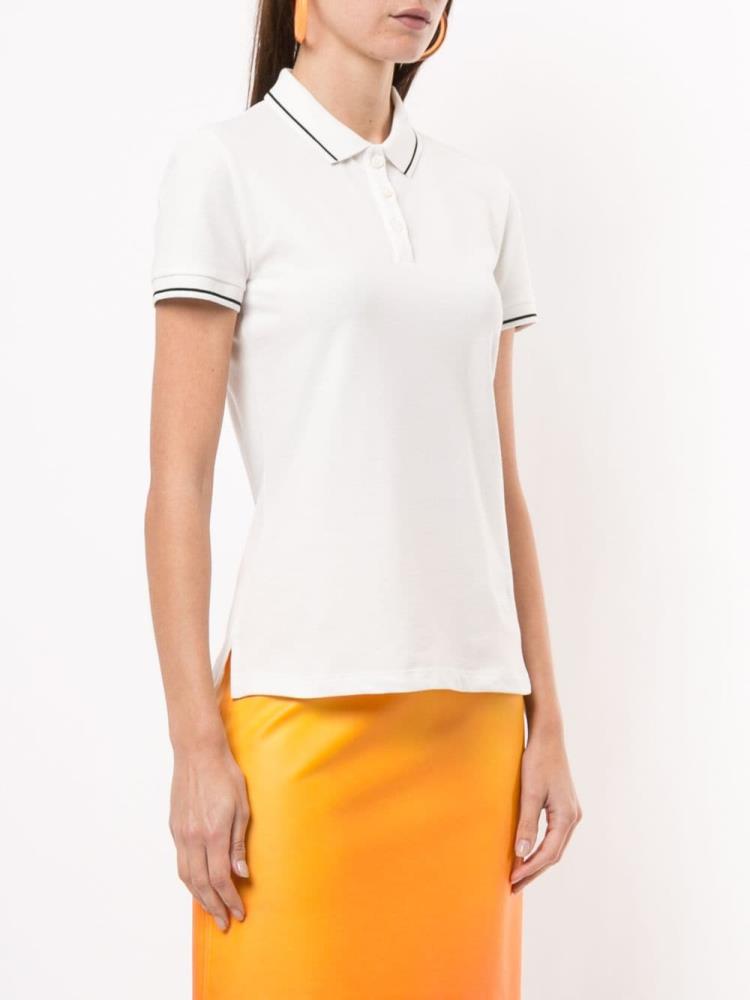 White Women's Armani Emporio Piqué Polo Shirts | G2Z2AWG