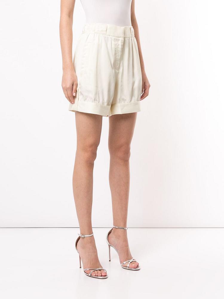 White Women's Armani Emporio Wide Leg Shorts | AXO09GM