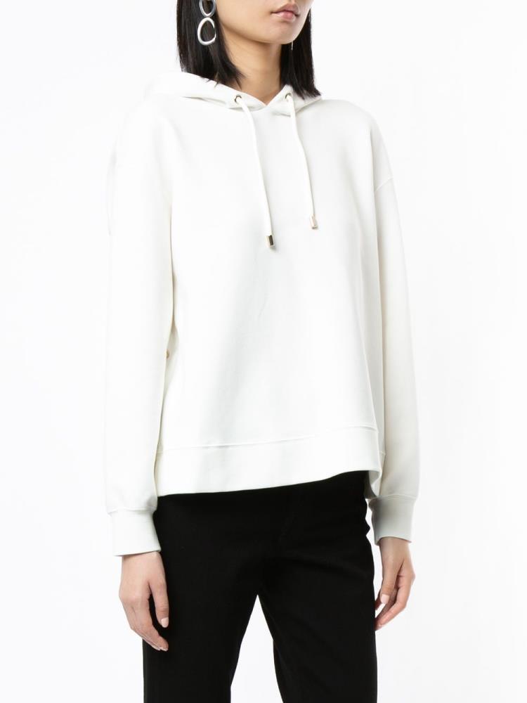 White Women's Giorgio Armani Drop Shoulder Hoodie | ZWL392A