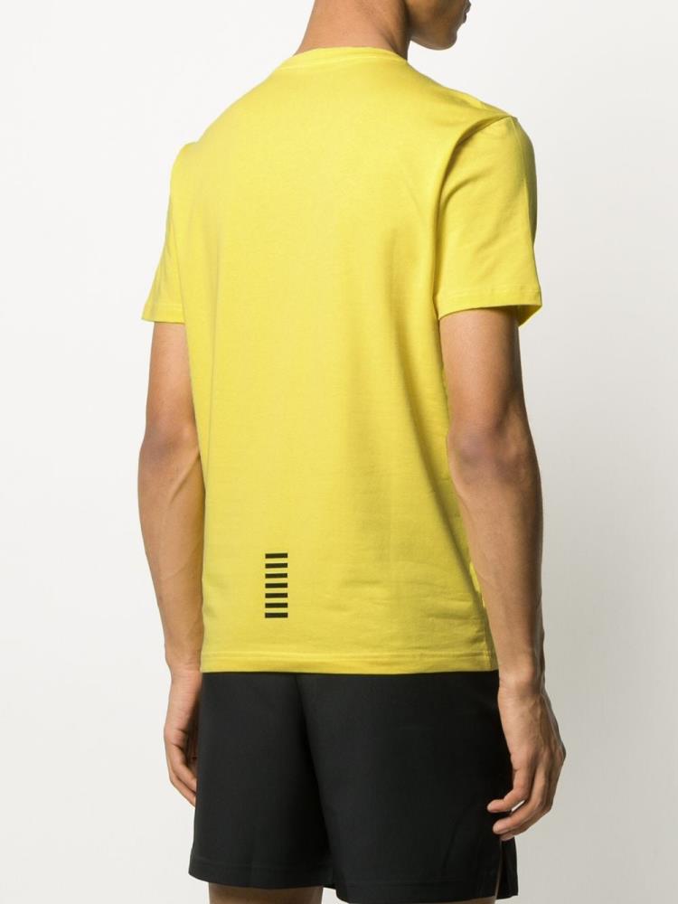 Yellow Men's Ea7 Emporio Armani Logo Print T Shirts | UBGNT1N