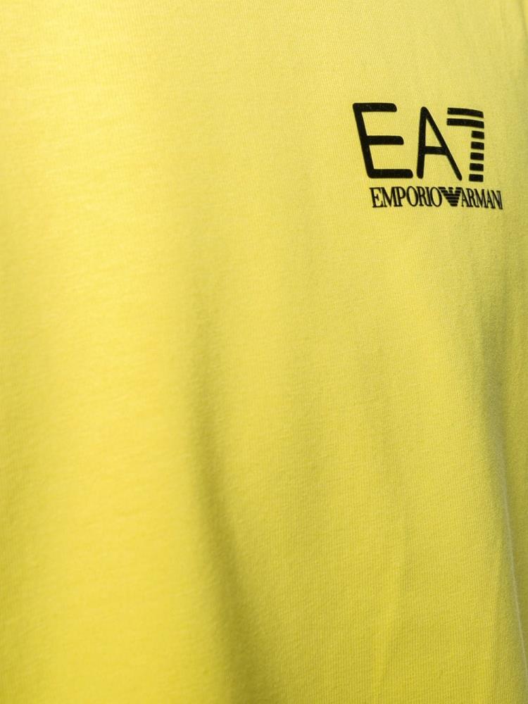 Yellow Men's Ea7 Emporio Armani Logo Print T Shirts | UBGNT1N