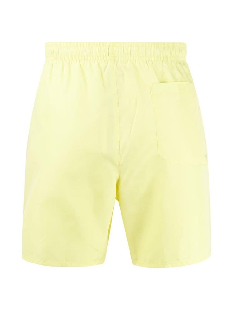 Yellow Men's Ea7 Emporio Armani Metallic Logo Print Swim Shorts | TR6H961