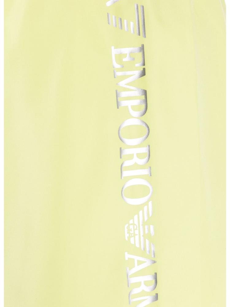 Yellow Men's Ea7 Emporio Armani Metallic Logo Print Swim Shorts | TR6H961