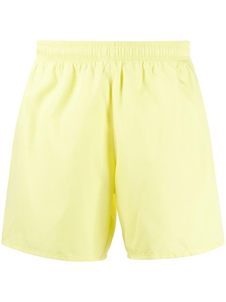 Yellow Men\'s Ea7 Emporio Armani Metallic Logo Print Swim Shorts | TR6H961