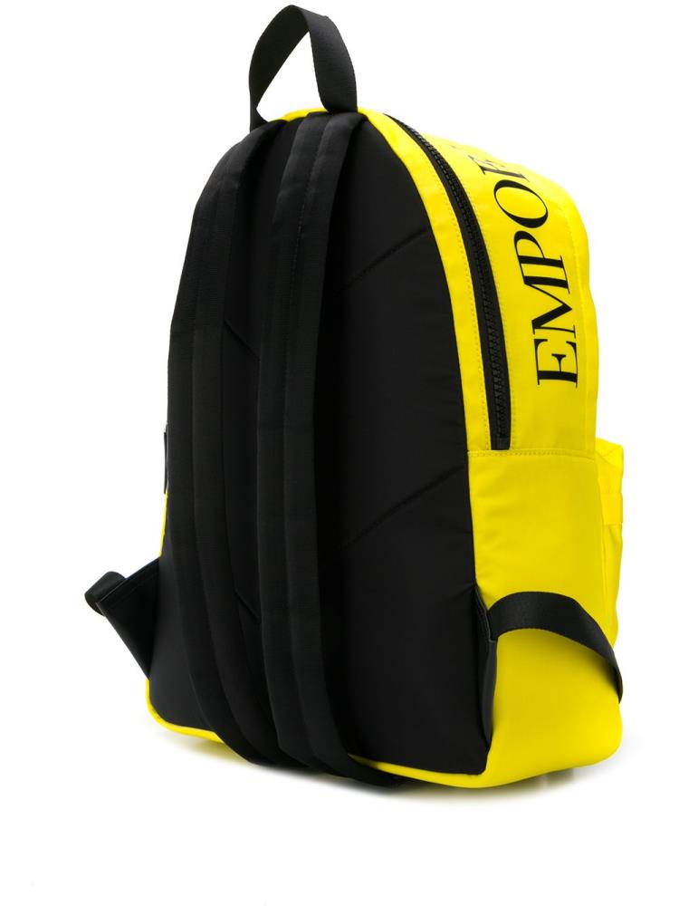 Yellow Women's Armani Emporio Printed Logo Backpacks | 79TZCZ6